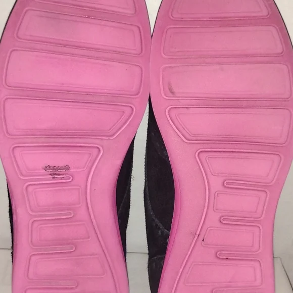 Cole Haan Lunargrand Women's Blue Suede Wingtip Pink Soles Shoes Size 8 D38899 - Picture 9 of 14